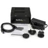 StarTech.com kahe pesaga USB 3.0 SATA-kõvakettadokk, USB-kõvakettadokk, väline 2,5/3,5-tolline SATA I/II/III SSD/HDD dokkimisjaam, vahetatav kõvakettapesa, pealtlaetav