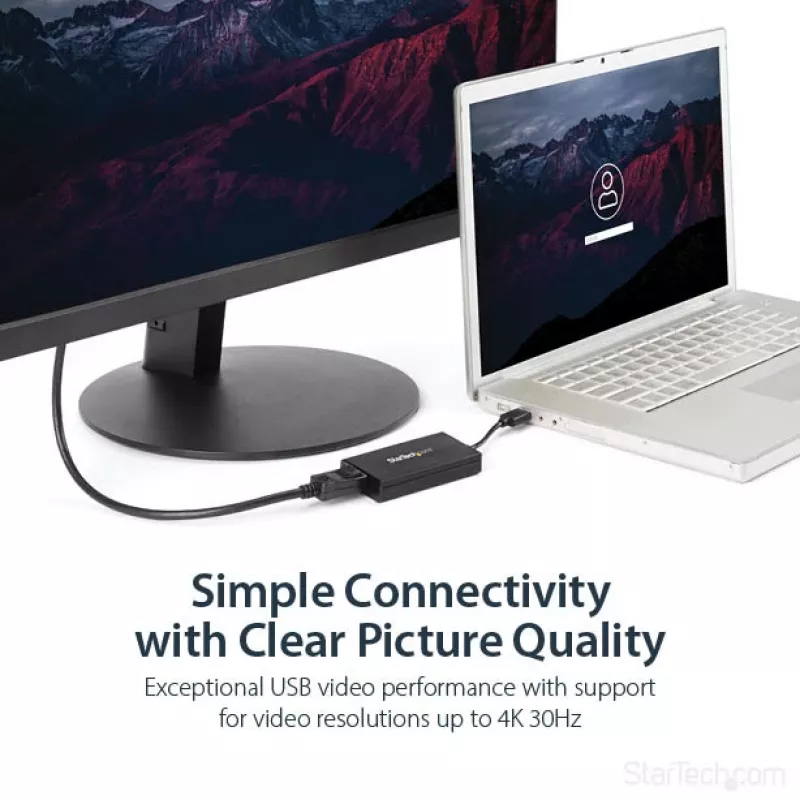 StarTech.com USB 3.0 - DisplayPorti adapter - DisplayLinki sertifikaadiga - 4K 30 Hz