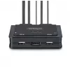 StarTech.com 2-pordiline hübriidne USB-C DisplayPort kaabliga KVM-lüliti, 4K 60Hz, kompaktne KVM koos 1,8 m USB-A/DisplayPort/audio ja 1,2 m USB-C integreeritud hostkaablitega, siinitoitel – kaugjuhtimisnupp/kiirklahvlülitus