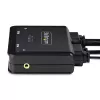 StarTech.com 2-pordiline USB-C kaabliga KVM-lüliti, 4K 60 Hz DisplayPort-väljund, kompaktne KVM koos 1,2 m USB USB-C/heli integreeritud kaablitega, siinitoitel - kaugjuhtimisnupp/kiirklahvidega lülitamine