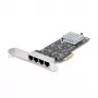 StarTech.com 4-pordiline 2,5 Gbps NBASE-T PCIe võrgukaart, Intel I225-V, neljapordiline arvuti võrgukaart, multi-gigabitine NIC, PCI Express serveri LAN-kaart, lauaarvuti Ethernet-liides