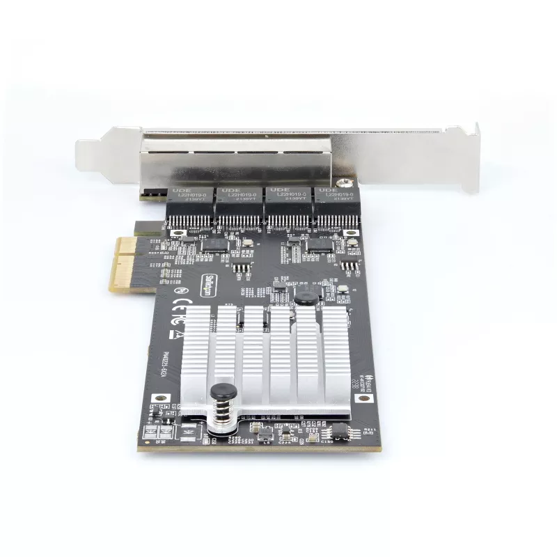 StarTech.com 4-pordiline 2,5 Gbps NBASE-T PCIe võrgukaart, Intel I225-V, neljapordiline arvuti võrgukaart, multi-gigabitine NIC, PCI Express serveri LAN-kaart, lauaarvuti Ethernet-liides