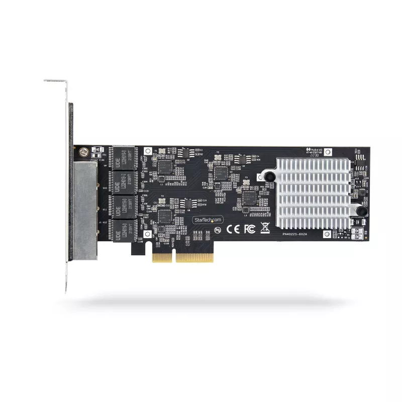 StarTech.com 4-pordiline 2,5 Gbps NBASE-T PCIe võrgukaart, Intel I225-V, neljapordiline arvuti võrgukaart, multi-gigabitine NIC, PCI Express serveri LAN-kaart, lauaarvuti Ethernet-liides