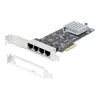 StarTech.com 4-pordiline 2,5 Gbps NBASE-T PCIe võrgukaart, Intel I225-V, neljapordiline arvuti võrgukaart, multi-gigabitine NIC, PCI Express serveri LAN-kaart, lauaarvuti Ethernet-liides