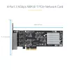 StarTech.com 4-pordiline 2,5 Gbps NBASE-T PCIe võrgukaart, Intel I225-V, neljapordiline arvuti võrgukaart, multi-gigabitine NIC, PCI Express serveri LAN-kaart, lauaarvuti Ethernet-liides