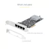StarTech.com 4-pordiline 2,5 Gbps NBASE-T PCIe võrgukaart, Intel I225-V, neljapordiline arvuti võrgukaart, multi-gigabitine NIC, PCI Express serveri LAN-kaart, lauaarvuti Ethernet-liides