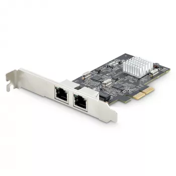 StarTech.com 2-pordiline 2,5 Gbps NBASE-T PCIe võrgukaart, Intel I225-V, kahepordiline arvuti võrgukaart, mitme gigabitine NIC, PCI Express serveri LAN-kaart, lauaarvuti Etherneti liides
