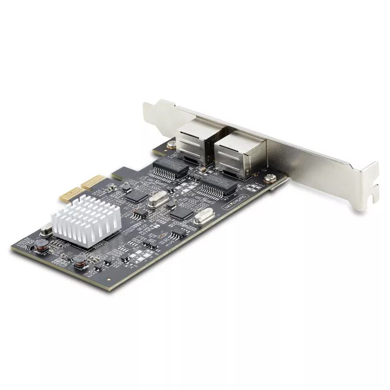 StarTech.com 2-pordiline 2,5 Gbps NBASE-T PCIe võrgukaart, Intel I225-V, kahepordiline arvuti võrgukaart, mitme gigabitine NIC, PCI Express serveri LAN-kaart, lauaarvuti Etherneti liides
