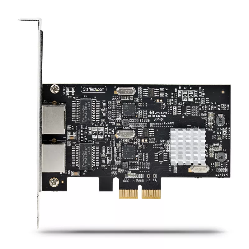 StarTech.com 2-pordiline 2,5 Gbps NBASE-T PCIe võrgukaart, Intel I225-V, kahepordiline arvuti võrgukaart, mitme gigabitine NIC, PCI Express serveri LAN-kaart, lauaarvuti Etherneti liides