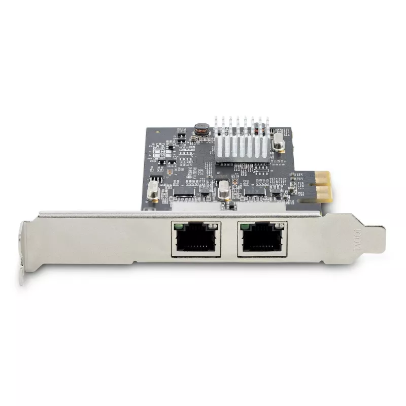 StarTech.com 2-pordiline 2,5 Gbps NBASE-T PCIe võrgukaart, Intel I225-V, kahepordiline arvuti võrgukaart, mitme gigabitine NIC, PCI Express serveri LAN-kaart, lauaarvuti Etherneti liides