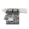 StarTech.com 2-pordiline 2,5 Gbps NBASE-T PCIe võrgukaart, Intel I225-V, kahepordiline arvuti võrgukaart, mitme gigabitine NIC, PCI Express serveri LAN-kaart, lauaarvuti Etherneti liides