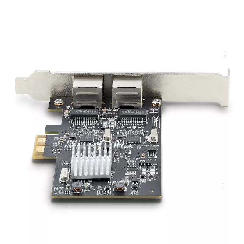 StarTech.com 2-pordiline 2,5 Gbps NBASE-T PCIe võrgukaart, Intel I225-V, kahepordiline arvuti võrgukaart, mitme gigabitine NIC, PCI Express serveri LAN-kaart, lauaarvuti Etherneti liides