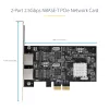 StarTech.com 2-pordiline 2,5 Gbps NBASE-T PCIe võrgukaart, Intel I225-V, kahepordiline arvuti võrgukaart, mitme gigabitine NIC, PCI Express serveri LAN-kaart, lauaarvuti Etherneti liides