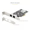 StarTech.com 2-pordiline 2,5 Gbps NBASE-T PCIe võrgukaart, Intel I225-V, kahepordiline arvuti võrgukaart, mitme gigabitine NIC, PCI Express serveri LAN-kaart, lauaarvuti Etherneti liides