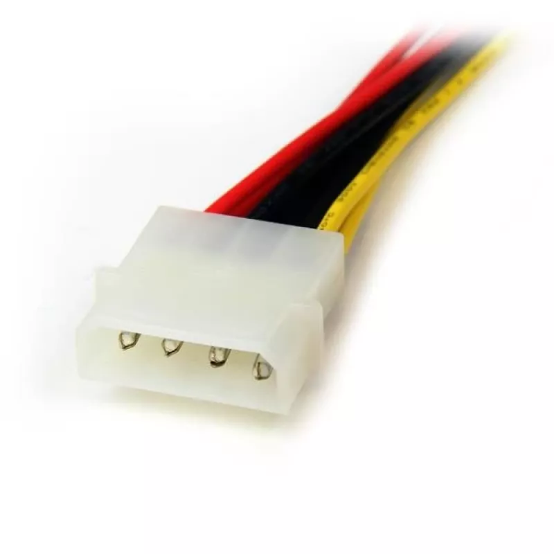 StarTech.com 12-tolline LP4 2x SATA toite Y-kaabli adapter, Molex (4-kontaktiline), 2 x SATA 15-kontaktiline, 0,304 m, isane, sirge, sirge
