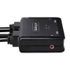 StarTech.com 2-pordiline hübriidne USB-C HDMI kaabliga KVM-lüliti, 4K 60 Hz, kompaktne KVM integreeritud 1,8 m USB-A/HDMI/heli- ja 1,2 m USB-C-hostkaablitega, siinitoitel - kaugjuhtimisnupp/kiirklahviga ümberlülitamine