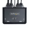 StarTech.com 2-pordiline hübriidne USB-C HDMI kaabliga KVM-lüliti, 4K 60 Hz, kompaktne KVM integreeritud 1,8 m USB-A/HDMI/heli- ja 1,2 m USB-C-hostkaablitega, siinitoitel - kaugjuhtimisnupp/kiirklahviga ümberlülitamine