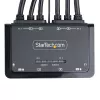 StarTech.com 2-pordi kahe monitoriga HDMI-kaabli KVM-lüliti, 4K 60Hz, kompaktne KVM 1,5m USB-A/HDMI/audio integreeritud kaablitega, siinitoiteline – kaugjuhtimisnupu/kiirklahvide lülitus