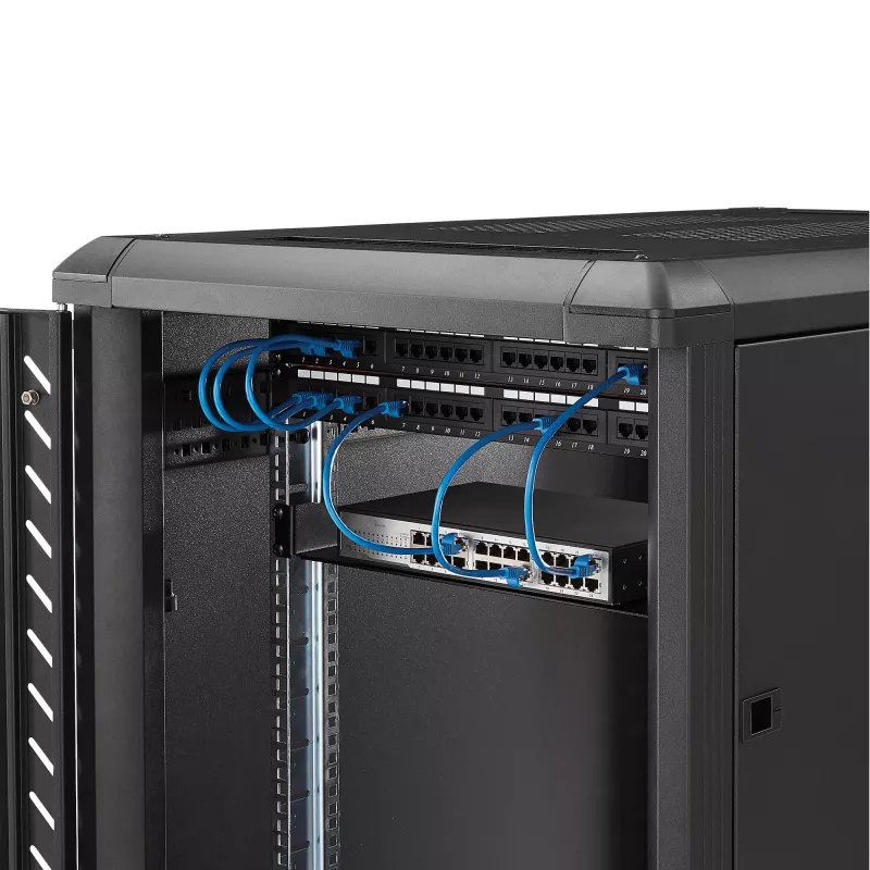 StarTech.com 1U serveririiuli riiul, universaalne riiulikinnitusega konsoolalus 19 inch võrguseadmete riiuli/kapi jaoks, vastupidav teras, kandevõime 33 naela/15 kg, sügavus 7 tolli (18 cm)