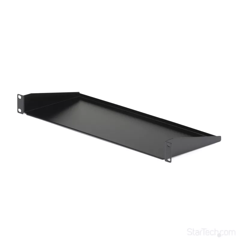 StarTech.com 1U serveririiuli riiul, universaalne riiulikinnitusega konsoolalus 19 inch võrguseadmete riiuli/kapi jaoks, vastupidav teras, kandevõime 33 naela/15 kg, sügavus 7 tolli (18 cm)