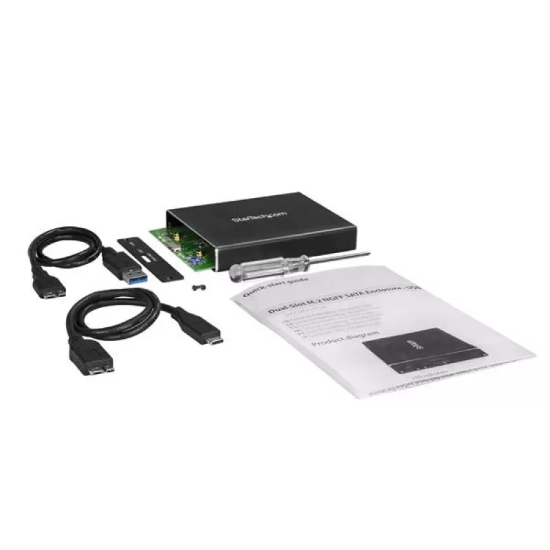 StarTech.com kahe pesaga draivikorpus M.2 SATA SSD-dele - USB 3.1 (10 Gbps) - RAID