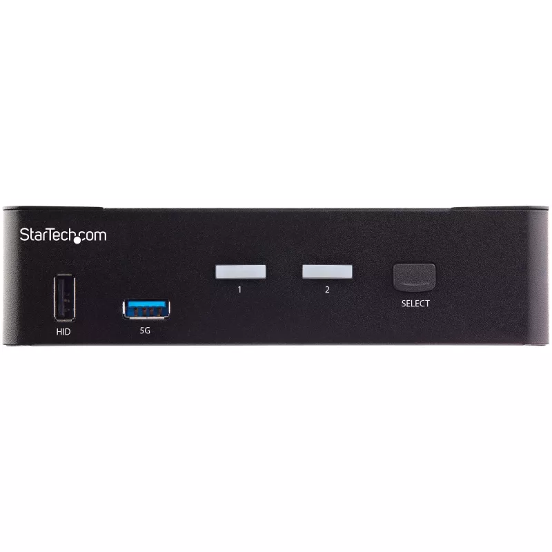 StarTech.com 2-pordiline HDMI KVM-lüliti – Üks monitor 4K 60Hz Ultra HD HDR – Lauaarvuti HDMI 2.0 KVM-lüliti 2-pordilise USB 3.0 jaoturiga (5 Gbit/s) ja 4x USB 2.0 HID, heli – Kiirklahvidega lülitamine – TAA