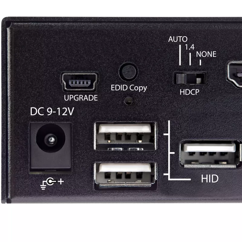 StarTech.com 2-pordiline HDMI KVM-lüliti – Üks monitor 4K 60Hz Ultra HD HDR – Lauaarvuti HDMI 2.0 KVM-lüliti 2-pordilise USB 3.0 jaoturiga (5 Gbit/s) ja 4x USB 2.0 HID, heli – Kiirklahvidega lülitamine – TAA