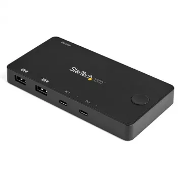StarTech.com 2-pordiline USB-C KVM-lüliti – 4K 60 Hz HDMI – kompaktne kahepordiline UHD USB-C lauaarvuti mini KVM-lüliti koos USB-C-kaablitega – siinitoiteline – MacBook, iPad Pro, ThinkPad, IdeaPad, EliteBook