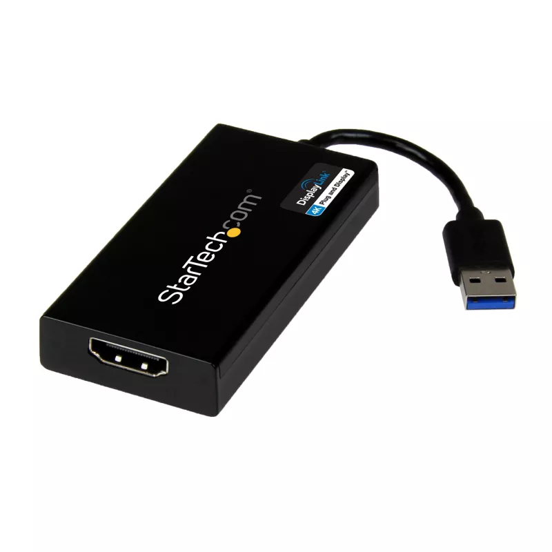StarTech.com USB 3.0 HDMI-adapter - 4K 30Hz Ultra HD - DisplayLink sertifitseeritud - USB Type-A HDMI-ekraaniadapteri muundur monitorile - väline video- ja graafikakaart - Mac ja Windows