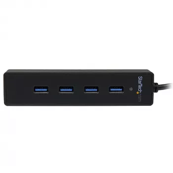 StarTech.com 4-pordiline kaasaskantav SuperSpeed USB 3.0 jaotur sisseehitatud kaabliga