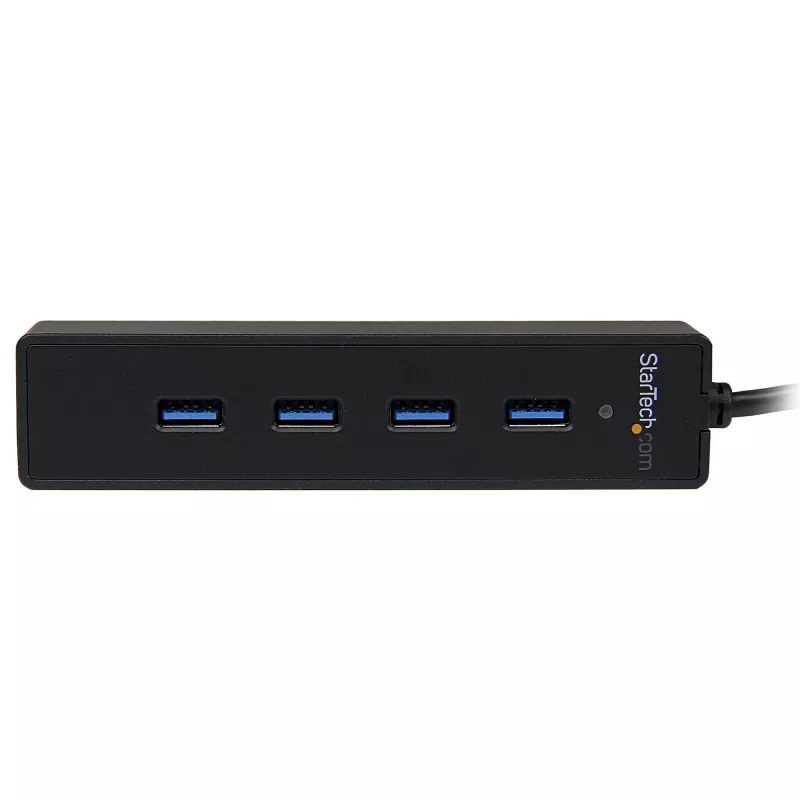 StarTech.com 4-pordiline kaasaskantav SuperSpeed USB 3.0 jaotur sisseehitatud kaabliga