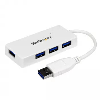 StarTech.com Portable 4 Port SuperSpeed Mini USB 3.0 Hub - Valge