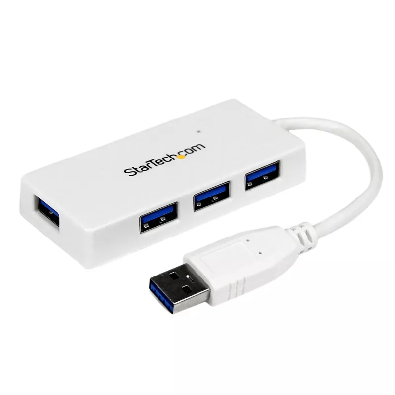 StarTech.com Portable 4 Port SuperSpeed Mini USB 3.0 Hub - Valge