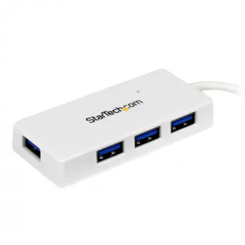 StarTech.com Portable 4 Port SuperSpeed Mini USB 3.0 Hub - Valge