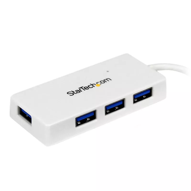 StarTech.com Portable 4 Port SuperSpeed Mini USB 3.0 Hub - Valge