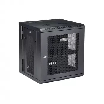 StarTech.com 4-Post 12U Wall Mount võrk Cabinet with 1U Shelf, 19 inch Hinged Wall-Mounted Server Rack for Data / AV / Electronics / Computer Equipment, Flexible Vented Rack Enclosure