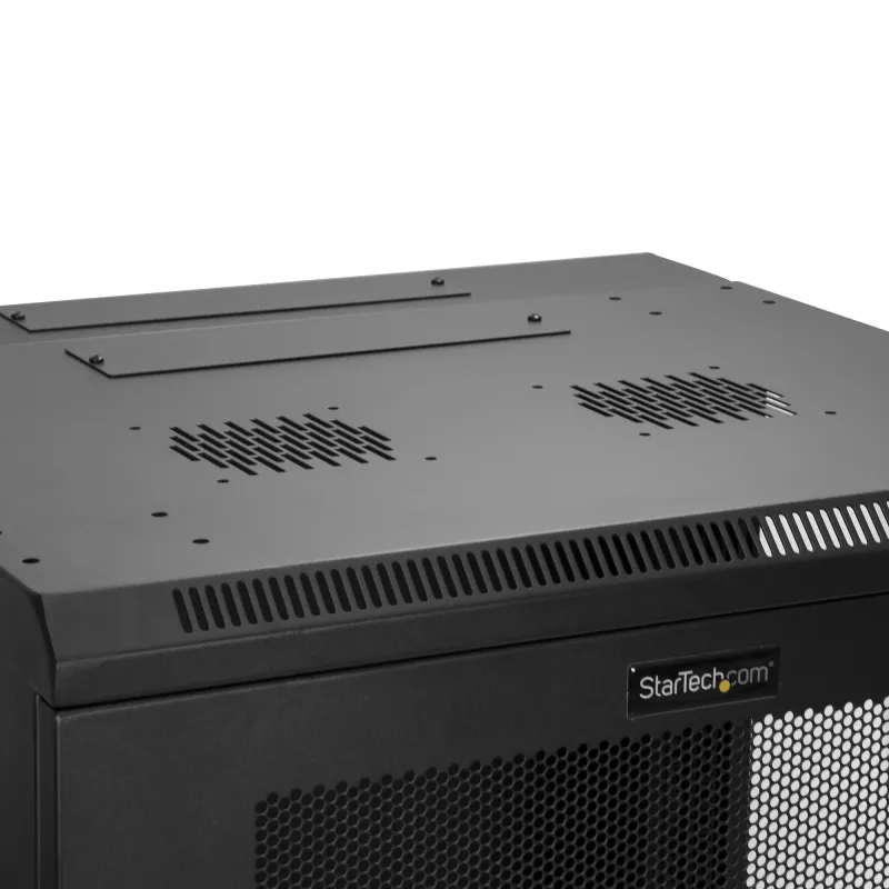 StarTech.com 4-Post 12U Wall Mount võrk Cabinet with 1U Shelf, 19 inch Hinged Wall-Mounted Server Rack for Data / AV / Electronics / Computer Equipment, Flexible Vented Rack Enclosure