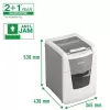 Paberihundi LEITZ IQ Autofeed Small Office 100, ristlõige P-4, 8-leheline, 22 cm etteanne, 34 L prügikast, hall