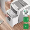 Paberihundi LEITZ IQ Autofeed Small Office 100, ristlõige P-4, 8-leheline, 22 cm etteanne, 34 L prügikast, hall