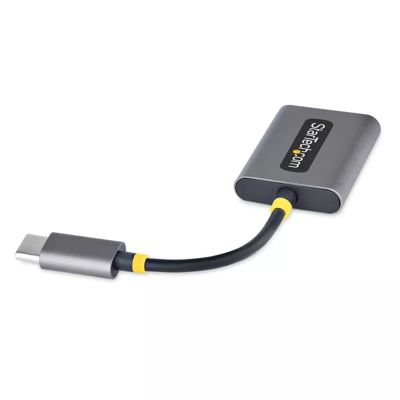 StarTech.com USB-C kõrvaklappide jaotur, USB USB-C kahe peakomplekti adapter koos mikrofoni sisendiga, USB-C kuni 3,5 mm heliadapter/kõrvaklappide adapter, USB-C helipistikuni/abiväljund, 24-bitine DAC