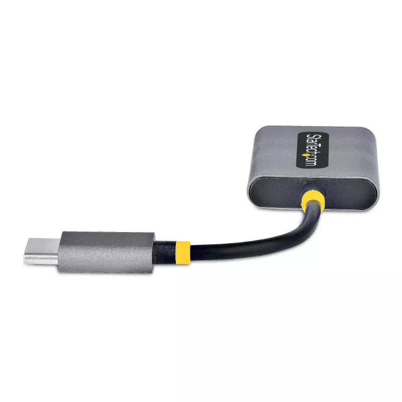 StarTech.com USB-C kõrvaklappide jaotur, USB USB-C kahe peakomplekti adapter koos mikrofoni sisendiga, USB-C kuni 3,5 mm heliadapter/kõrvaklappide adapter, USB-C helipistikuni/abiväljund, 24-bitine DAC
