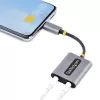 StarTech.com USB-C kõrvaklappide jaotur, USB USB-C kahe peakomplekti adapter koos mikrofoni sisendiga, USB-C kuni 3,5 mm heliadapter/kõrvaklappide adapter, USB-C helipistikuni/abiväljund, 24-bitine DAC