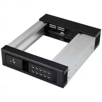 StarTech.com 5.25 to 3.5 Hard Drive Hot Swap Bay - For 3.5 tolli SATA/SAS draivide jaoks - Sahtlivaba - Alumiinium