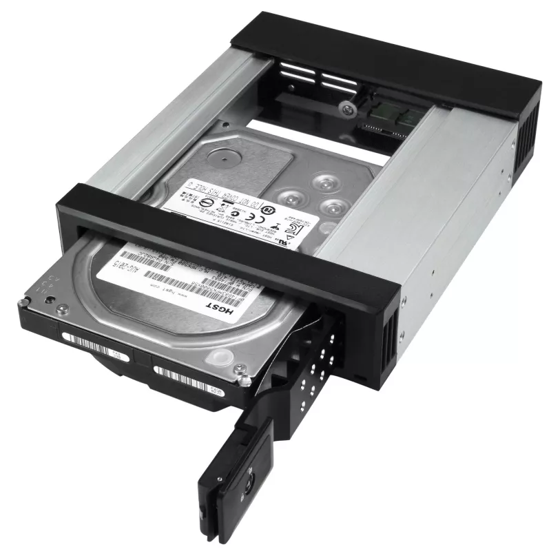 StarTech.com 5.25 to 3.5 Hard Drive Hot Swap Bay - For 3.5 tolli SATA/SAS draivide jaoks - Sahtlivaba - Alumiinium