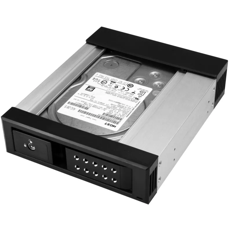StarTech.com 5.25 to 3.5 Hard Drive Hot Swap Bay - For 3.5 tolli SATA/SAS draivide jaoks - Sahtlivaba - Alumiinium
