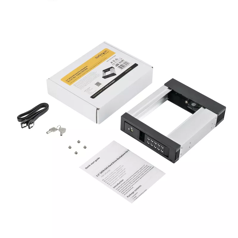 StarTech.com 5.25 to 3.5 Hard Drive Hot Swap Bay - For 3.5 tolli SATA/SAS draivide jaoks - Sahtlivaba - Alumiinium
