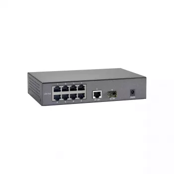 LevelOne 10-pordiline kiire Etherneti PoE-lüliti, 1 x Gigabit RJ45, 1 x Gigabit SFP, 8 PoE väljundit, 90 W