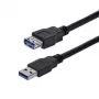StarTech.com 1 m must SuperSpeed USB 3.0 pikenduskaabel A-A – M/F
