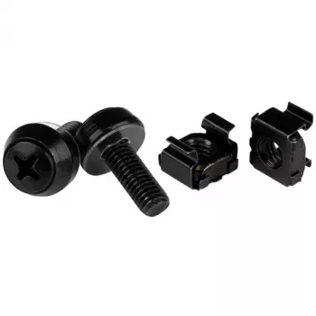 StarTech.com M6 x 12mm - kruvid ja puurimutrid - 100 tk pakend, must