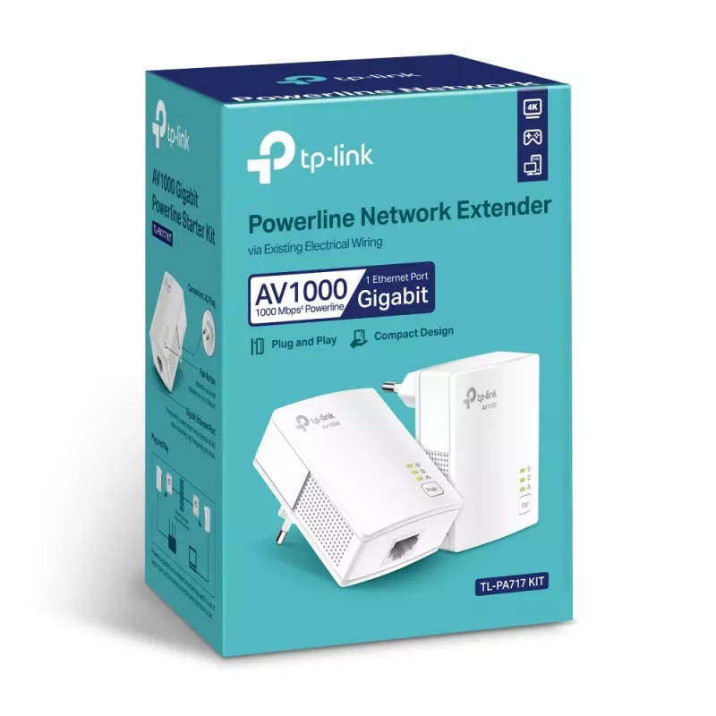 TP-Link TL-PA717KIT 1000 Mbit/s Ethernet LAN Valge 2 tk